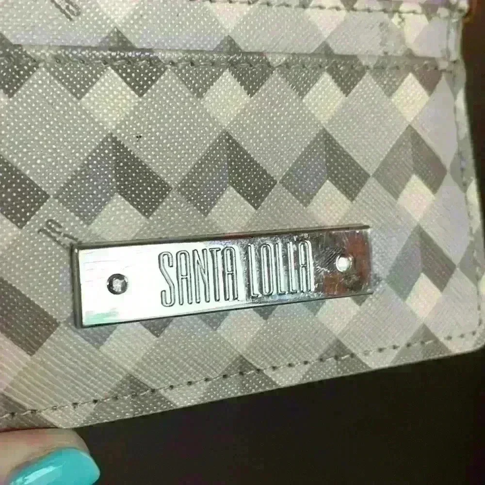Santa Lolla graphic print card wallet.
